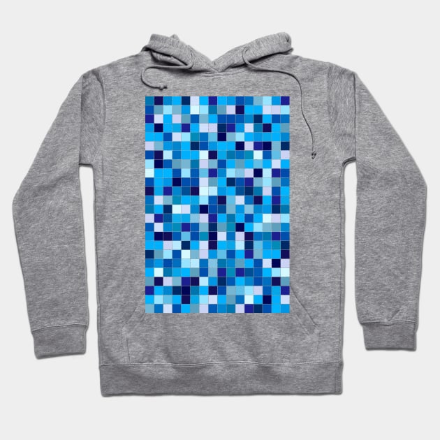 Blue square tiles Hoodie by rheyes